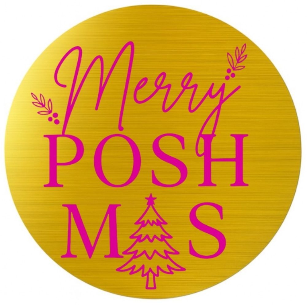 Merry Poshmas Stickers – Round Christmas Labels for Poshmark Packaging stickers - Picture 3 of 4